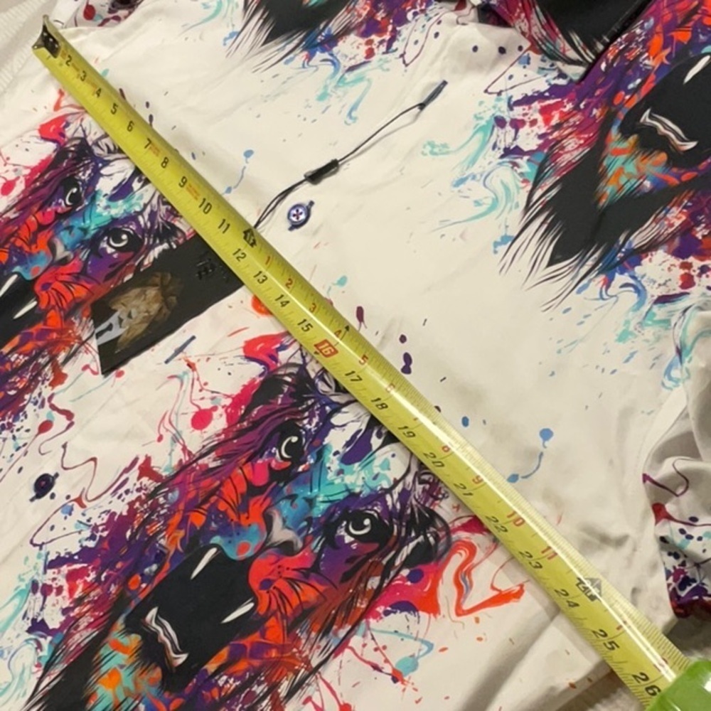 Men's Multicolor Graphic Shirt. NWT. 2XL. Italian Digital Fabric. - Picture 9 of 12